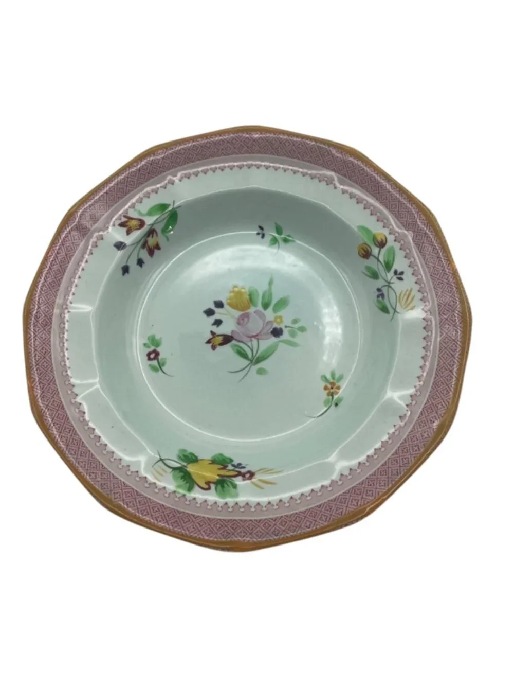 Set of 3 Adams Calyx Ware Lowestoft 8